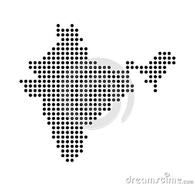 Dot India map Stock Photo